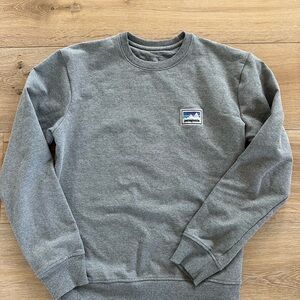 Patagonia Crewneck Sweatshirt in Heather Gray with Logo Patch